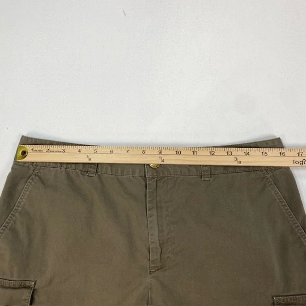 Lauren Ralph Lauren Womens Cargo Shorts Olive Brown Cotton‎ Stretch Size 10